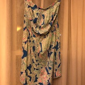 Lilly Pulitzer Printed Strapless Dress, Large